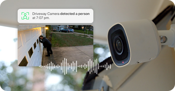 Monitoring center agent reviewing live camera feed during an alarm